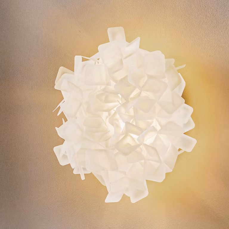 Slamp Plafoniera di design Clizia, dimmerabile, Bianco / Opale, Soggiorno / Sala da pranzo, Plastica, Design, Plafoniera