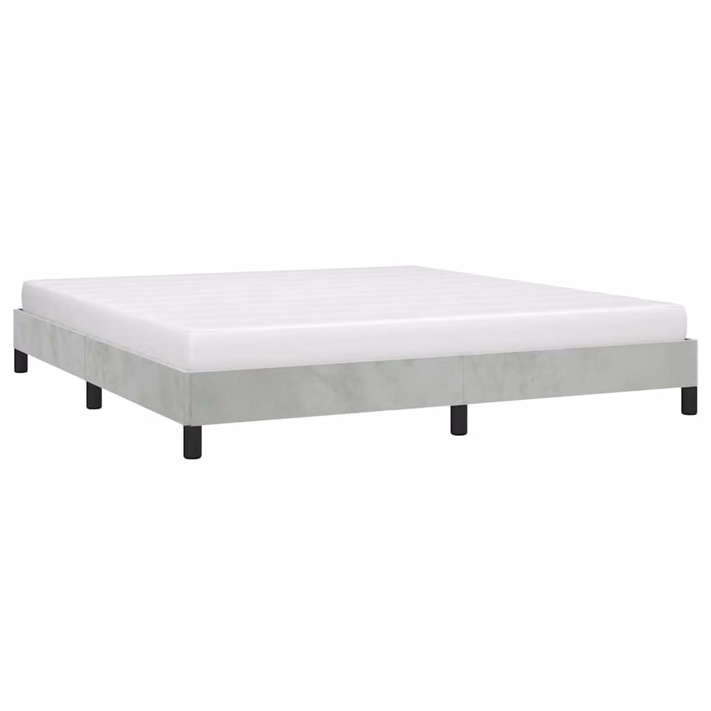 Struttura letto imbottita vidaXL in velluto grigio, modello moderno California King