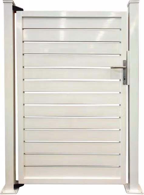 Cancello a battente Verdelook Miami in alluminio bianco H 160 x L 100 cm