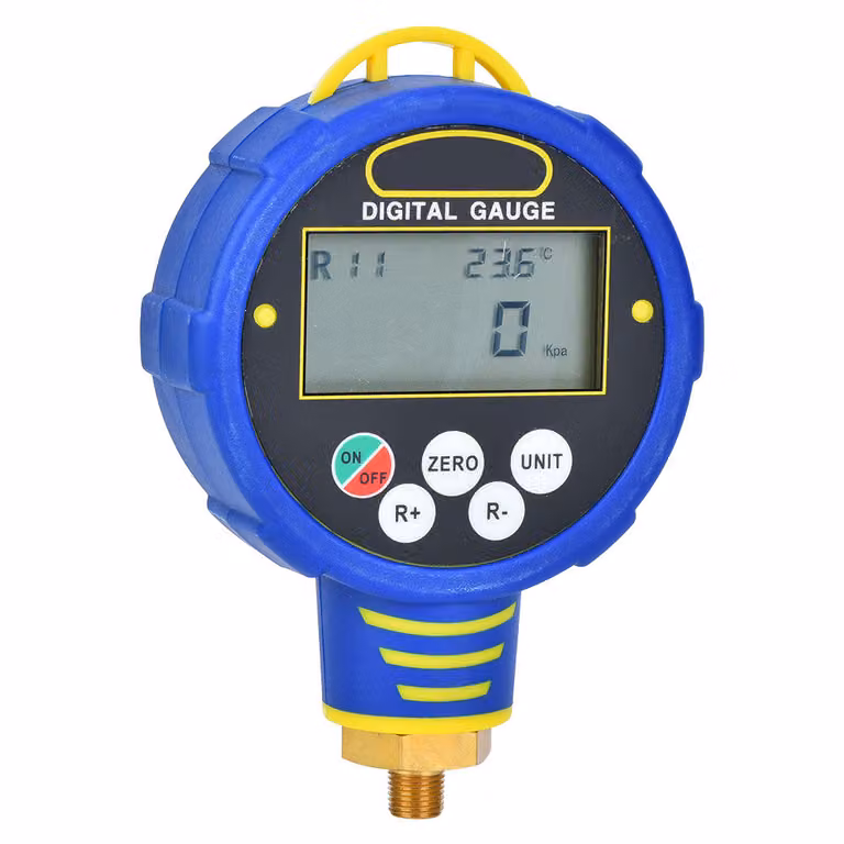 Manometro digitale, refrigerante per impianti di climatizzazione, collettore per impianti di refrigerazione, attrezzatura meccanica, strumento di riparazione per la pressione del refrigerante