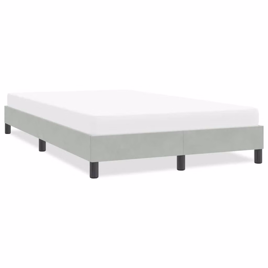 vidaXL Giroletto senza Materasso in Velluto Grigio Chiaro L/P/H: 120 x 213 x 25 cm