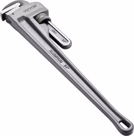Chiave per tubi dritta VEVOR in lega di alluminio argento, lunghezza 609 mm