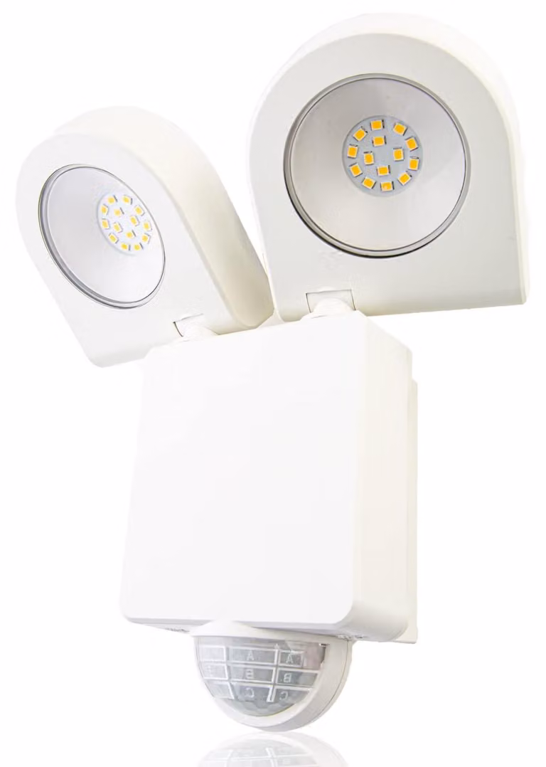 Lampada a LED da parete con sensore di movimento, 18W, 2400 lumen, grado di protezione IP65, colore bianco
