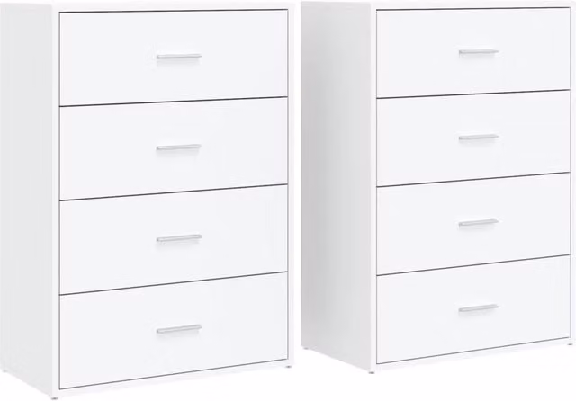 Credenze 2 pz | Madia | Buffet da pranzo | Armadio da pranzo Bianche 60x31x84 cm in Legno Multistrato