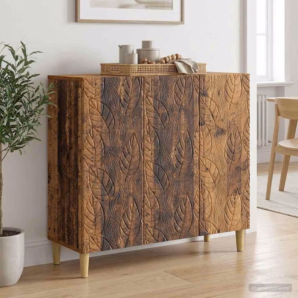 Credenza vidaXL in legno antico marrone, L 89 cm x P 34,5 cm x H 80 cm