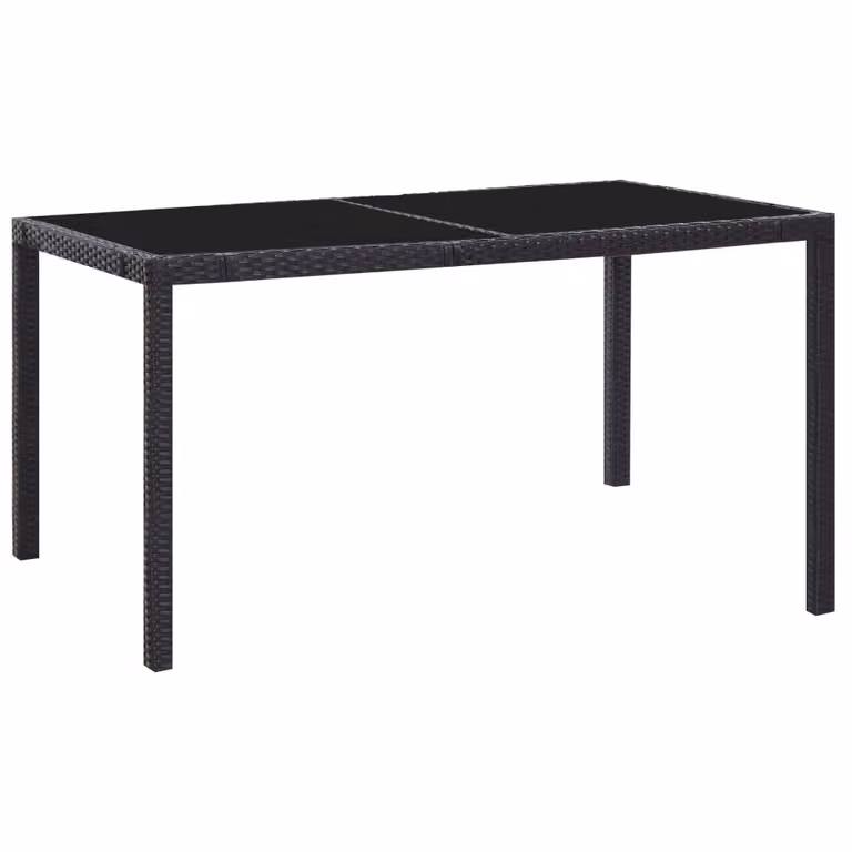 vidaXL set da pranzo da giardino 7 pezzi in polirattan nero