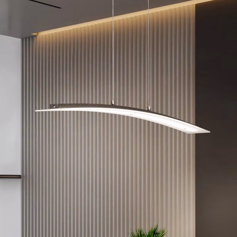 FISCHER & HONSEL Lampada a sospensione Mavero, dimmerabile, Alluminio / Grigio / Zincato, Soggiorno / Sala da pranzo, Metallo, Moderno, Lampada a sospensione