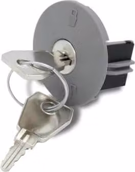 Serratura per presa di corrente n. 802 in grigio, con 2 chiavi