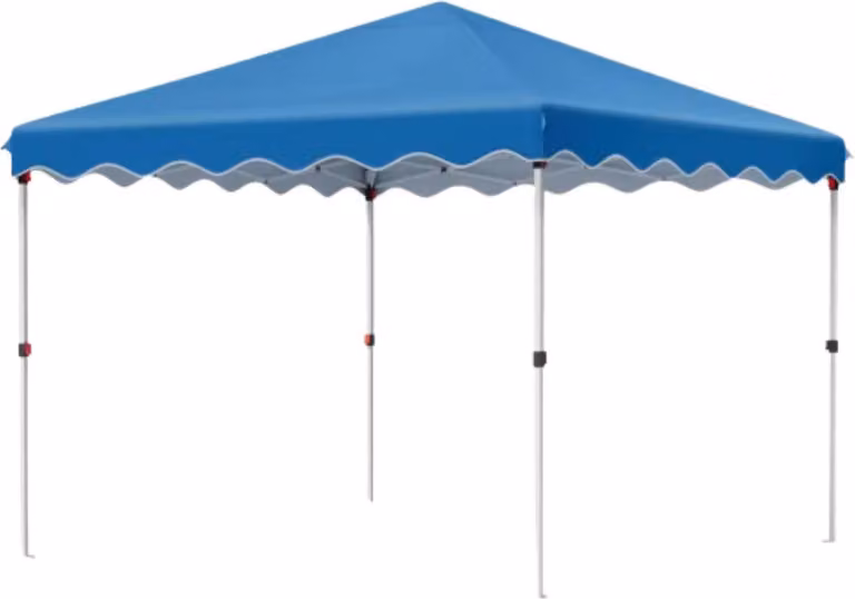 Gazebo - Pergola - Padiglione - Tenda per feste - Tenda da spiaggia - Per terrazza, feste e giardino - 3x3m - Blu