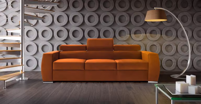 Sofagarnitur Sitzer Bettfunktion Design Polster Modern Textil Stoff Sofas 3+2+1