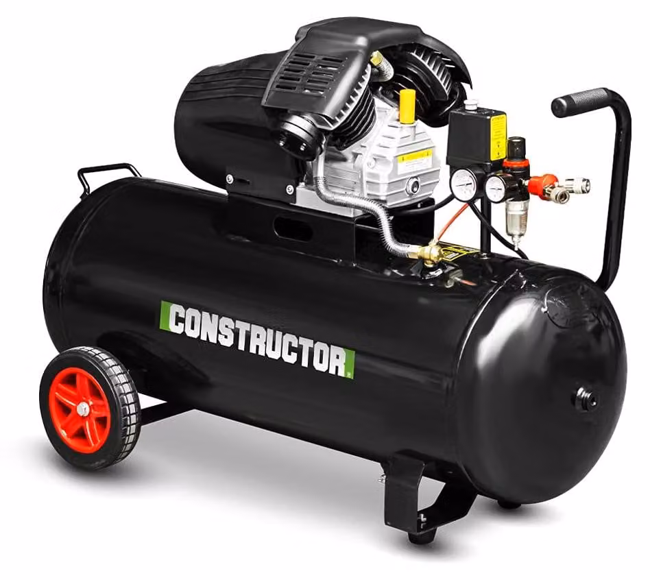 Compressore d'aria da 100 litri - Potenza 2,2 kW - Pressione di esercizio 8 bar - Elettrico - Dotato di protezione