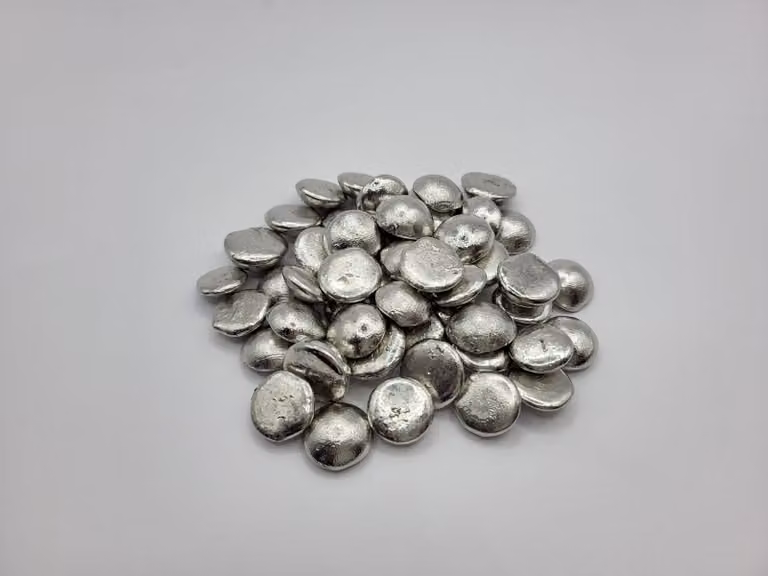 Legatura di bismuto e stagno BiSn42, fornita in pellet da 25 g, peso totale: 1 kg