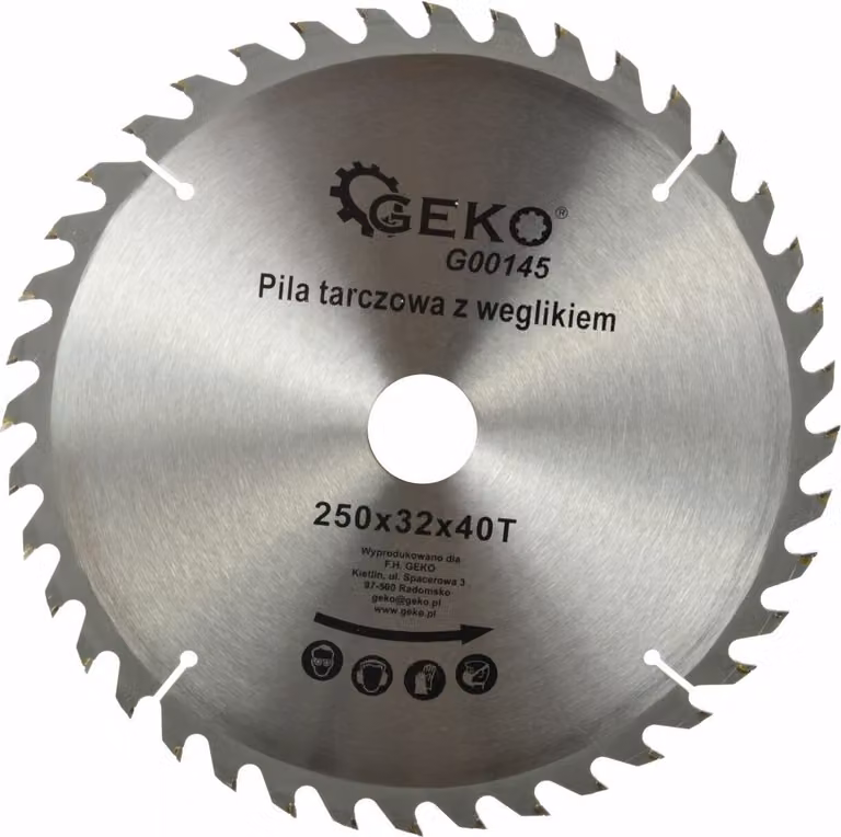 Geko G00145 Tct - - Lama per sega circolare per legno (250 x 32 x 40 T, 12 pezzi)