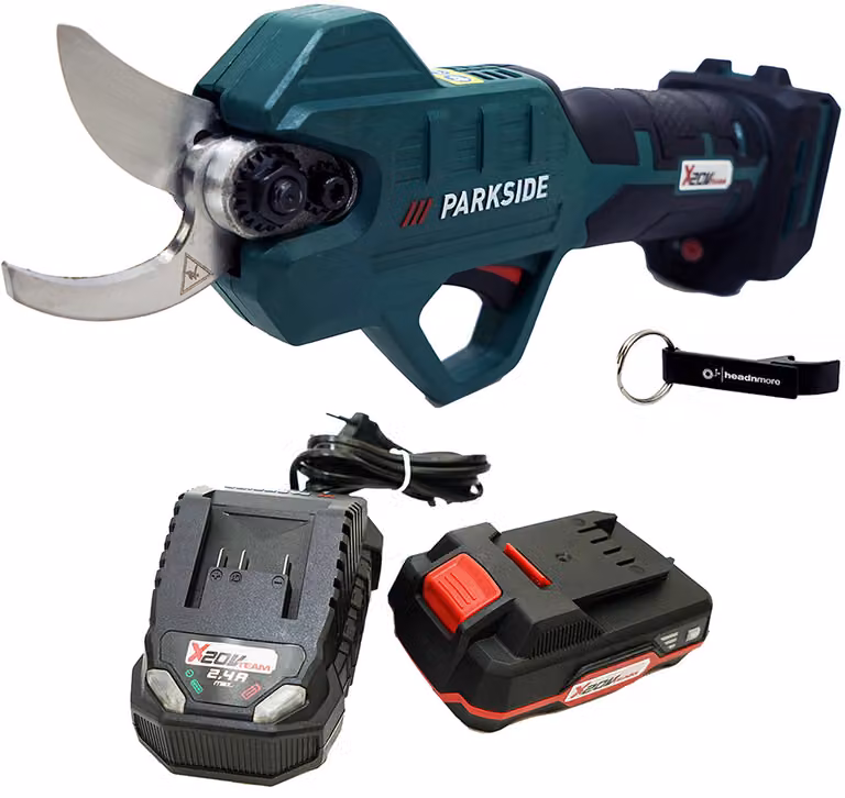 PARKSIDE® Cesoie per rami / cesoie da giardino a batteria da 20 V PAAS 20-Li incl. batteria (2 Ah) e caricabatteria (2,4 A)