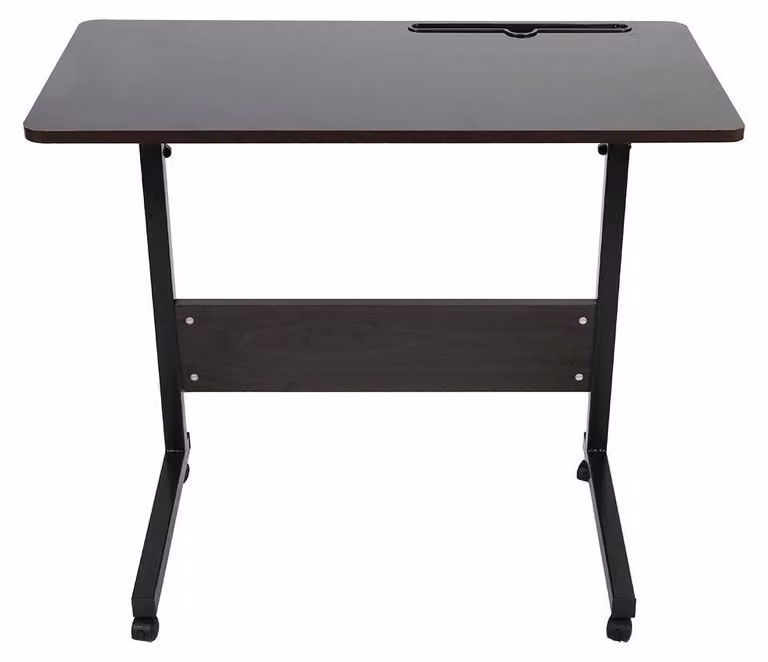 Tavolo regolabile in altezza per laptop - Scrivania per laptop con rotelle - Tavolo per computer removibile - Piattaforma mobile multifunzionale - Scrivania a doppio livello - Stabile e flessibile - Postazione di lavoro per computer