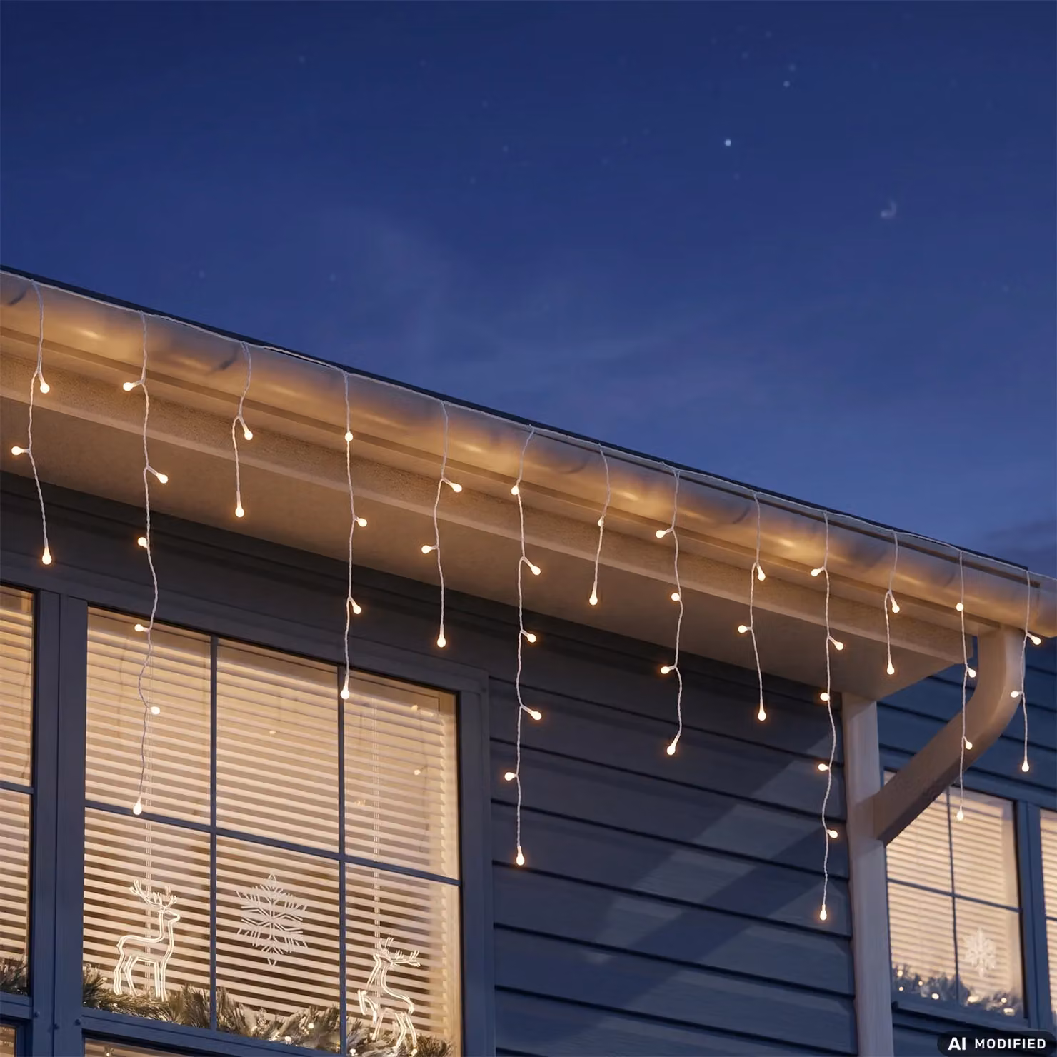 DICTROLUX Tenda Luminosa Ice Light Premium con 75 LED Bianco Caldo Prolungabile H 0,60 m x L 3 m – 2