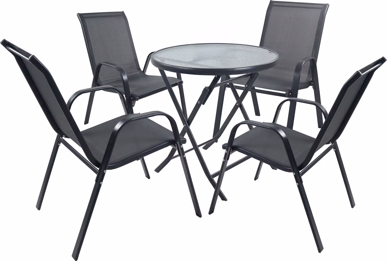 Set 5 pezzi mobili da giardino | gruppo posti a sedere gruppo da pranzo | 1xtable, 4x sedie | dimensioni tavolo ca. H. 89 x W. 70 x D. 70 cm | Set Giardino - Sonlas