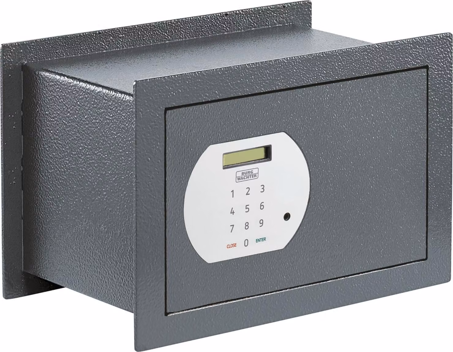 Cassaforte a muro Burgwächter con chiave - Cassaforte da incasso Pure Safe PSW 120 E - Mini cassaforte per montaggio a parete, acciaio antracite