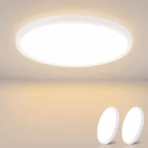 ZMH Lampada da soffitto a LED bianca Set da 2 Lampada da soffitto piatta 8W 3000K Bianco caldo 17cm Piccola illuminazione da soffitto per cucina e corridoio