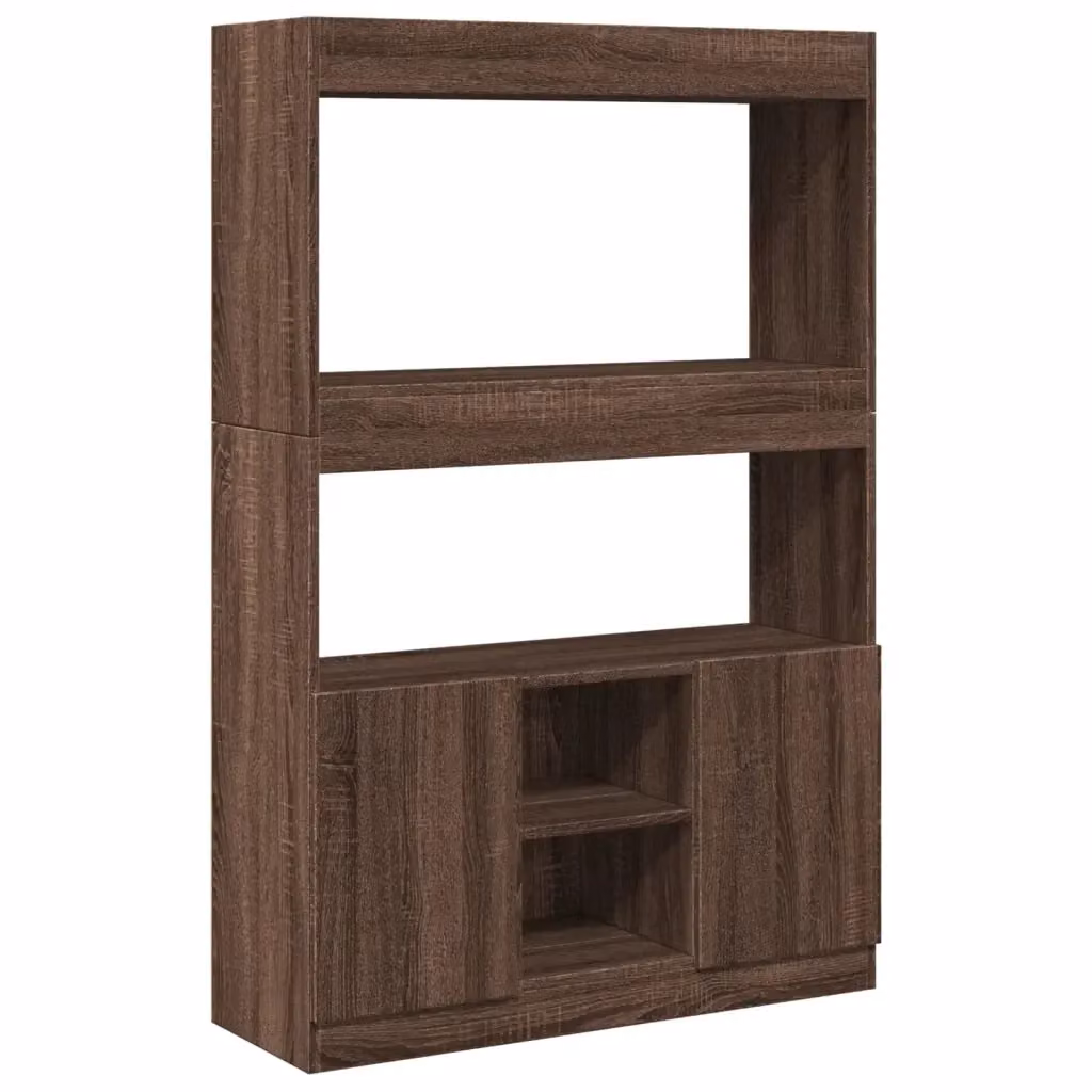 Credenza vidaXL in legno marrone per soggiorno, camera da letto o ufficio, L 92 cm, P 33 cm, H 140 cm – 2