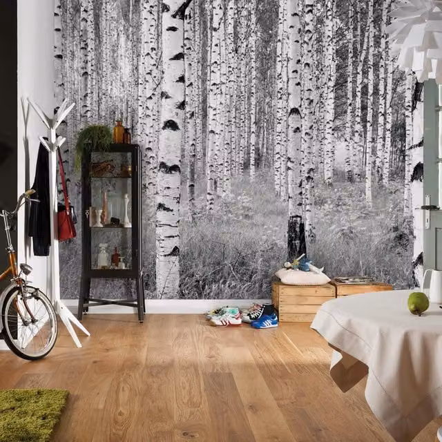 Fotomurale KOMAR Woods con tema autunnale multicolor e grigio, L: 368 cm, H: 248 cm