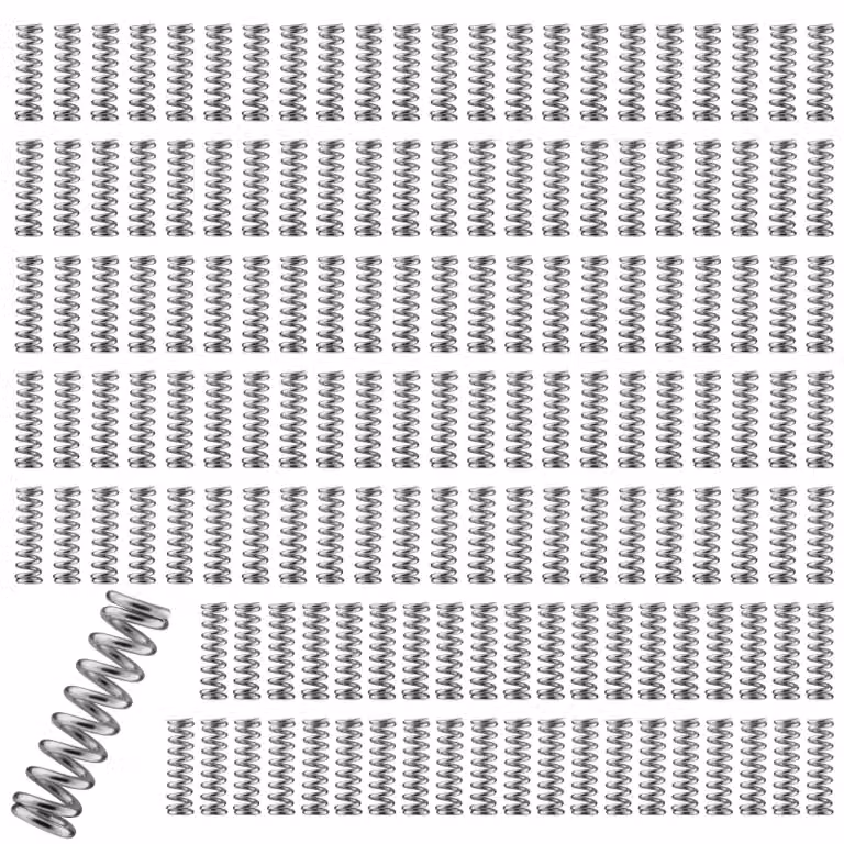 Molle a compression, 150 pezzi, acciaio inossidabile 304, diametro 3 mm, spessore filo 0,5 mm, lunghezza 10 mm
