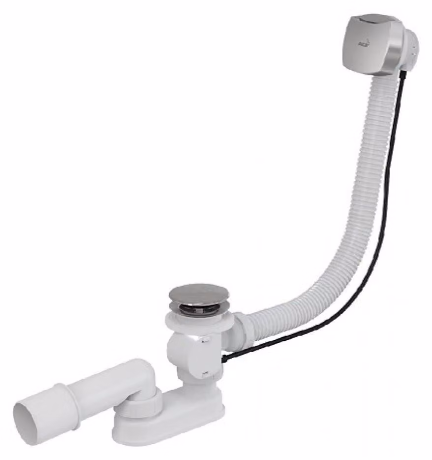 Sifone per vasca da bagno Alcadrain (Alcaplast) automatico completo, cromato A51CRM-80