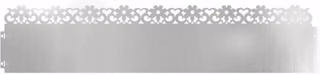 Set di 30 bordure per prato ornamentali DESIGN IN in acciaio galvanizzato color argento, L: 103 cm, H: 22 cm, Spessore: 0,05 cm, CFW6166781