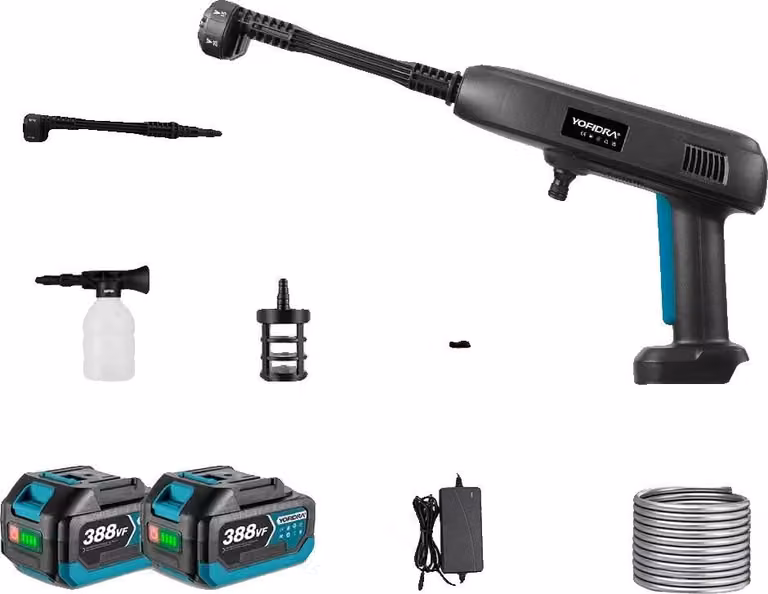 Idropulitrice, serbatoio dell'acqua da 22 litri, strumento di pulizia portatile, 2 batterie A, spina UE