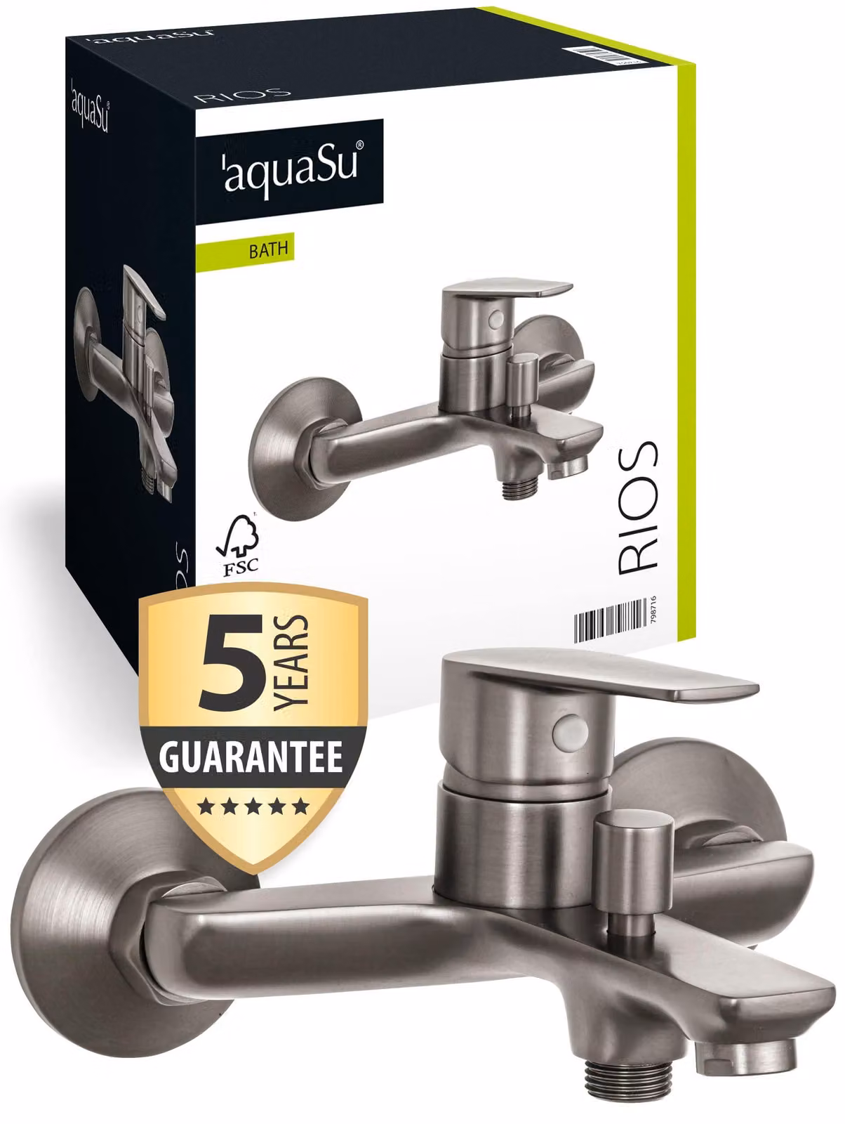 Rubinetto per acqua calda e fredda, con selettore, 1/2 pollice, da montare a parete, in ottone