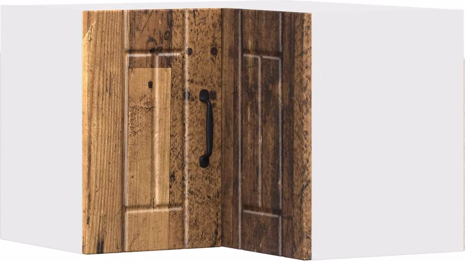 Mobile angolare per parete LUCCA Legno antico 57 x 57 x 40 cm