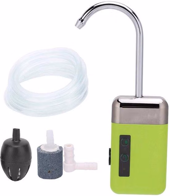 Pompe per acquari portatili con filtro a tre stadi - Illuminazione a LED - Pompa di ossigenazione - Alimentazione tramite USB - Funzione sensore laterale