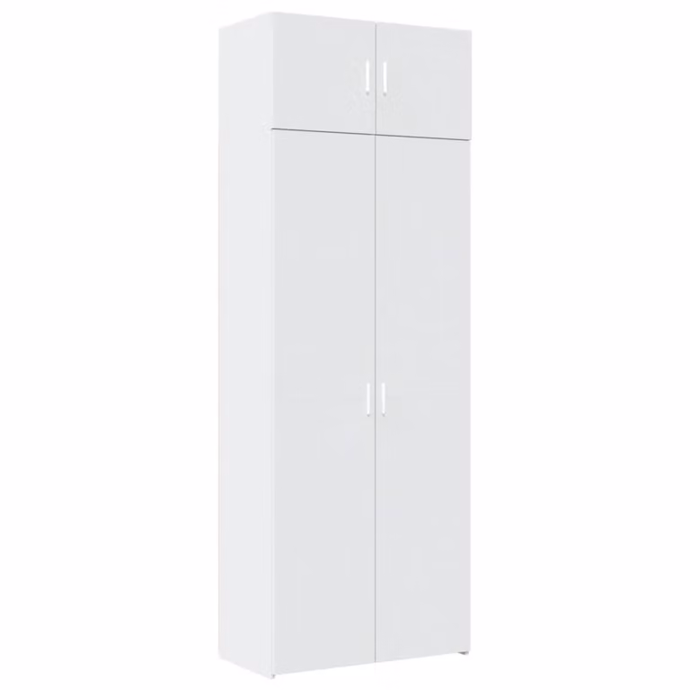 Mobile Portaoggetti Bianco 80x42,5x225 cm in Truciolato