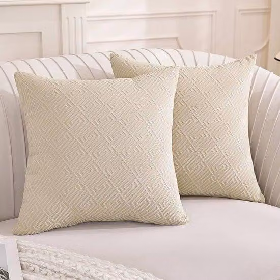 Sofen - Set da 2 - Color beige chiaro - 60x60 cm - Poliestere