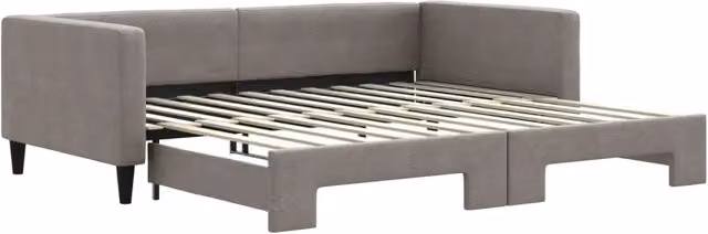 Divano letto | Sof¨¤ letto | Letto singolo Estraibile Tortora 100x200 cm in Tessuto