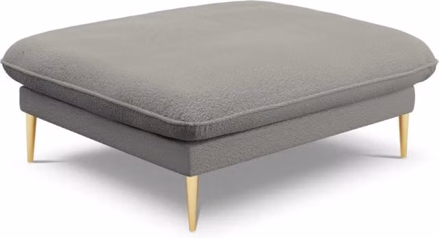 Cosmopolitan Design - Pouf "Vienna" in bouclé grigio