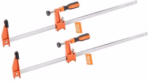 VEVOR Morsetti a Barra per Lavorazione del Legno 2 Pezzi, Apertura 60,96 cm, Set di Morsetti Paralleli, Morsetto a F con Limite di Carico 272 kg, Profondità 63,5 mm, Lavorazione dei Metalli