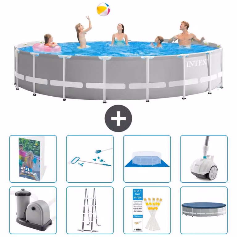 Struttura per piscina a forma di prisma - 549x122 cm - composta da 7 elementi - modello S605