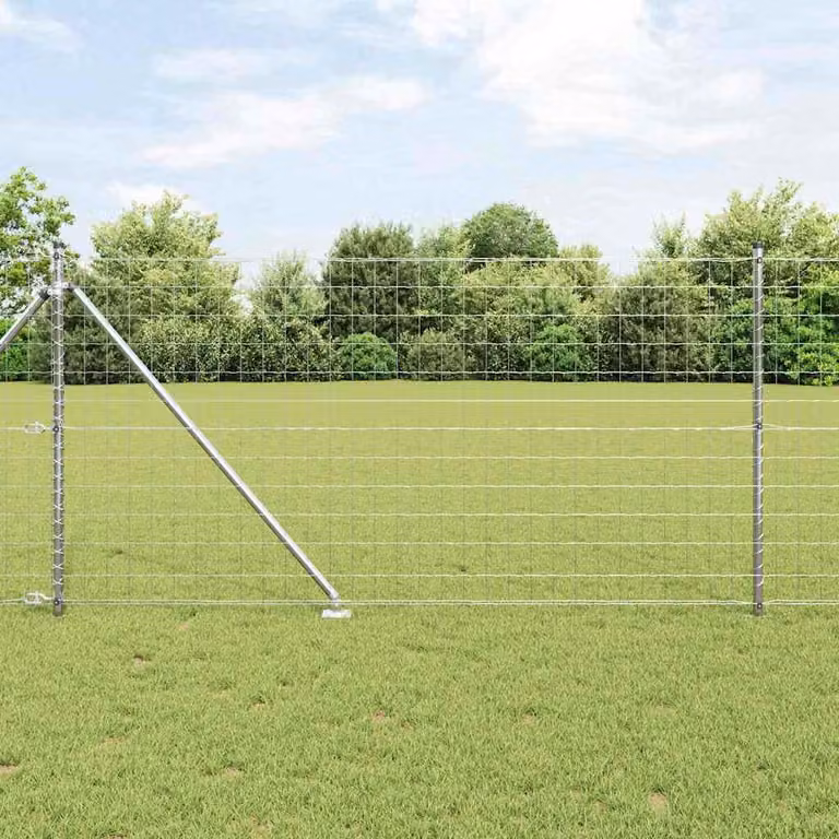 Maison Exclusive - Recinzione con Posto Argento 1 x 25 m Acciaio