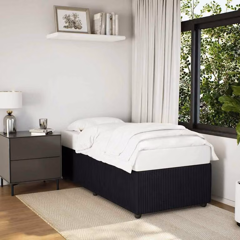vidaXL Giroletto in Velluto Nero L/P/H: 200 x 90 cm