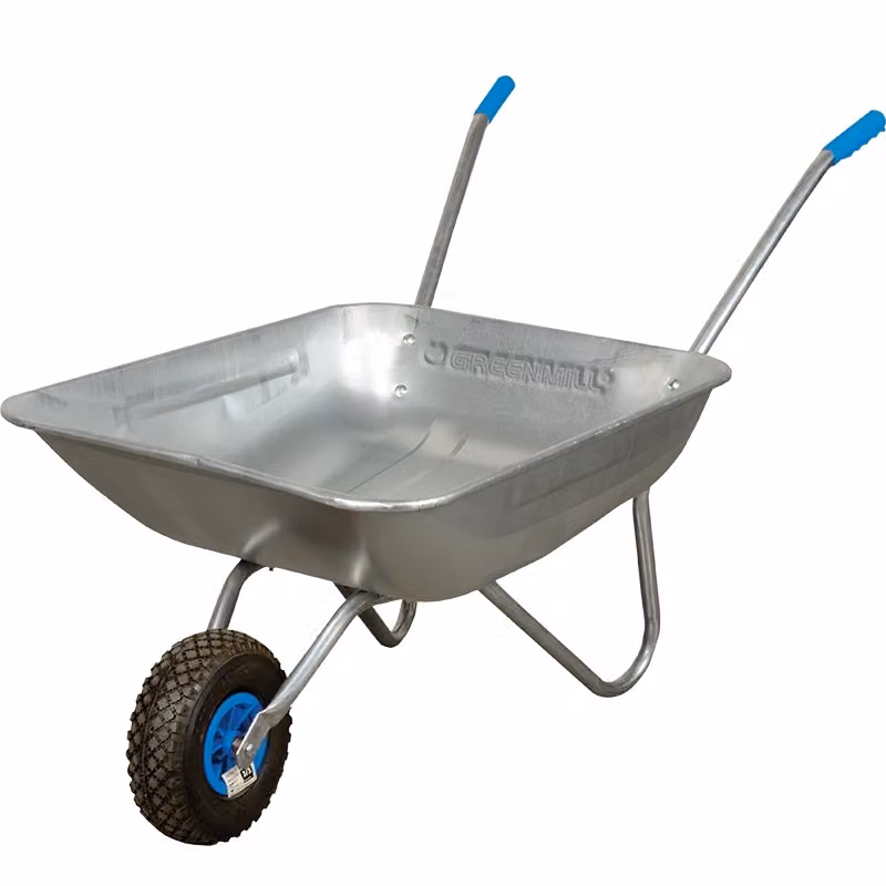 Carriola da giardino da 70 litri, zincata, per lavori leggeri