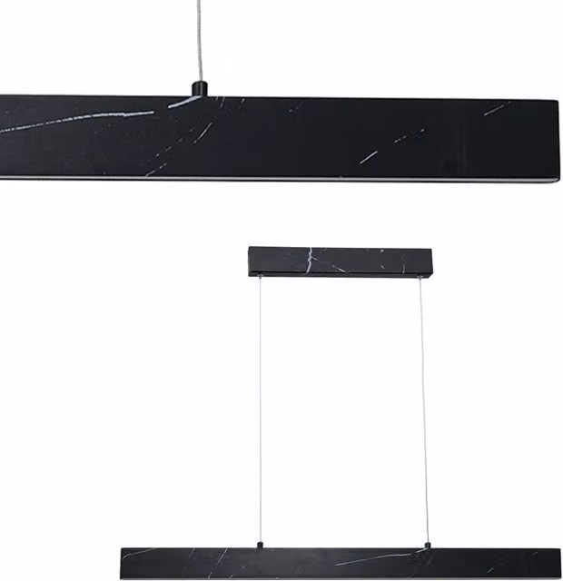 Lampada a sospensione LED Milagro Pierce nera con altezza regolabile per cucina e sala da pranzo