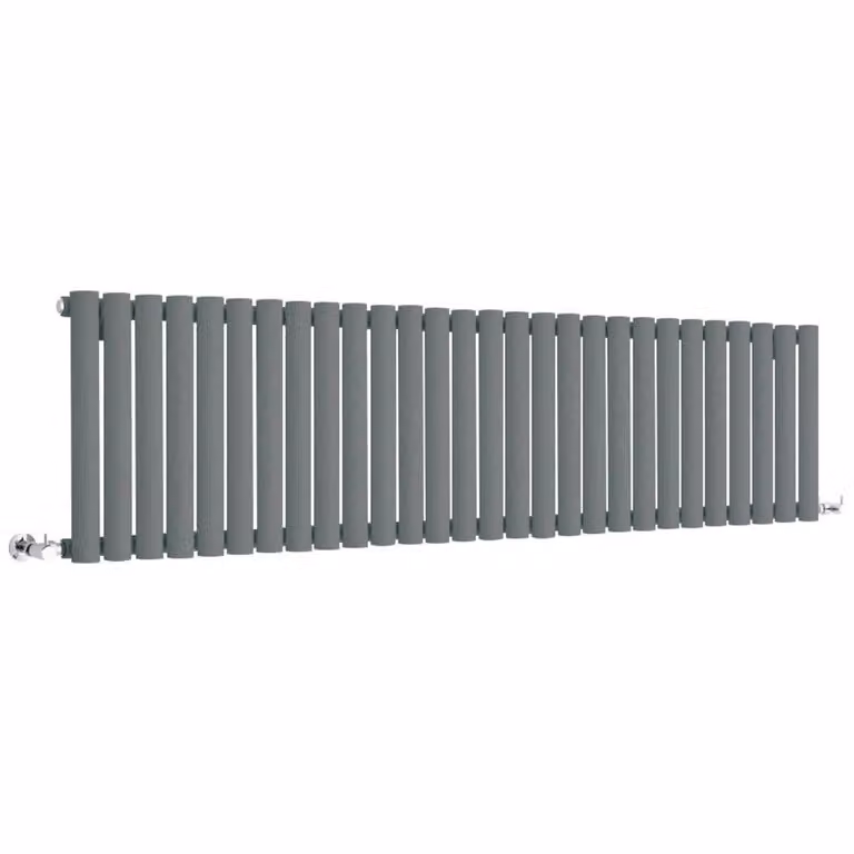 Radiatore Orizzontale Doppio Design Antracite 400x1647mm 900W - Alta Resa - Stile Moderno - Revive