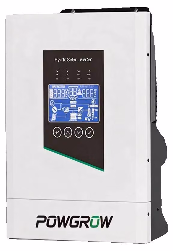 Inverter ibrido solare, 6500W, 48V, intervallo di tensione MPPT 60-450V, corrente di carica 120A, potenza di picco 12 kVA