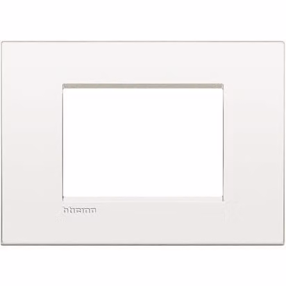 BTICINO LNC4803BN placca LivingLight AIR 3 moduli -bianco puro - metallo
