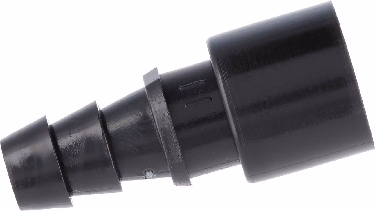 Connettore pneumatico HARTING senza valvola di intercettazione, connettore femmina (F), diametro interno del tubo 6,0 mm, colore nero, 1 pezzo