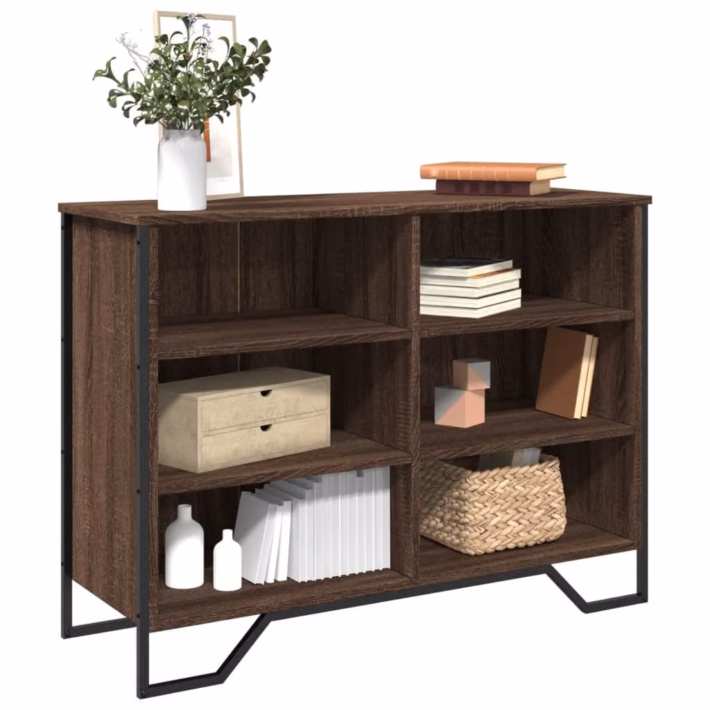 Credenza moderna vidaXL in legno multistrato color rovere marrone L 101 cm x P 35,5 cm x H 74,5 cm