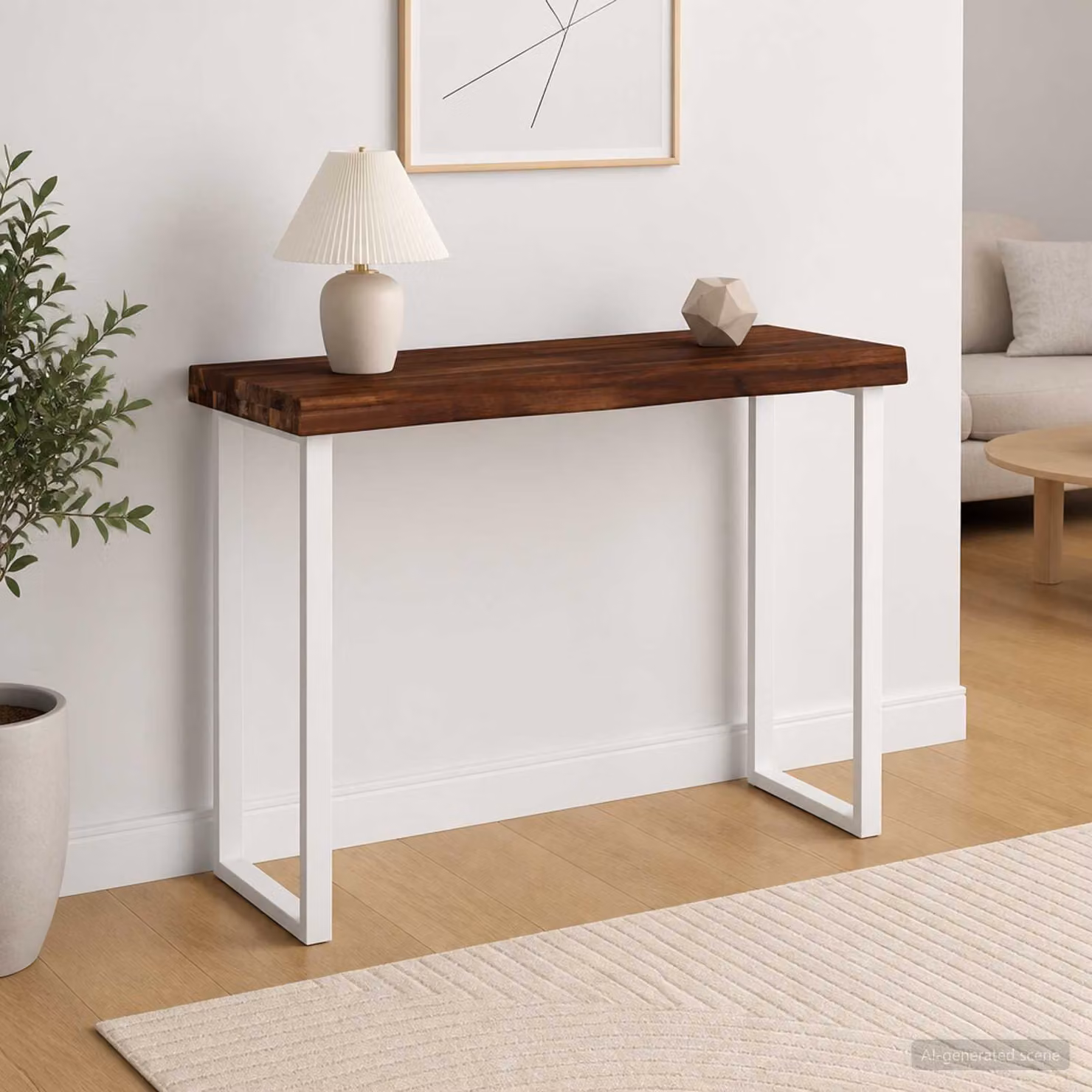 Piano del tavolo rettangolare in legno di acacia vidaXL, colore marrone, L 50 cm x P 30 cm x H 3,2 cm