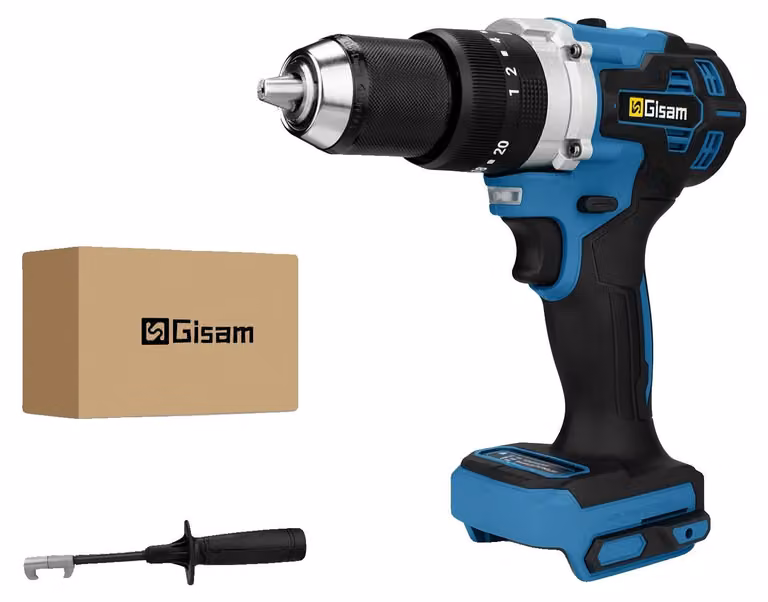 Trapano a percussione, motore brushless, velocità regolabile, senza batteria né presa di corrente