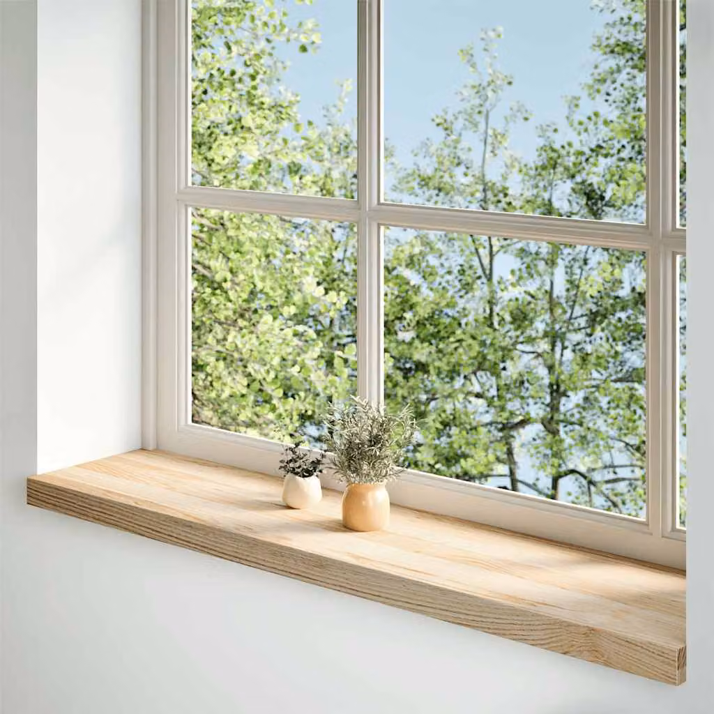 vidaXL Davanzali 2 pz Non Trattati 120x30x2cm Legno Massello di Rovere
